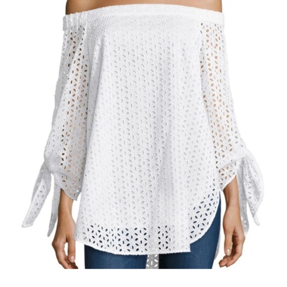 Tibi Ivory Eyelet Top Antonina - Picture 2 of 6